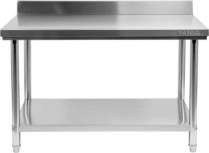 SKŁADANY STÓŁ PRZYŚCIENNY Z PÓŁKĄ 1400x600xH850+100MM YATO   