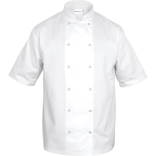 Bluza kucharska, unisex, krótki rękaw, biała rozmiar XL 