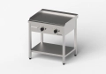 Płyta grillowa elektryczna, gładko-ryflowana, Gredil, 800x700x850 mm, P 8.1 kW, U 400 V
