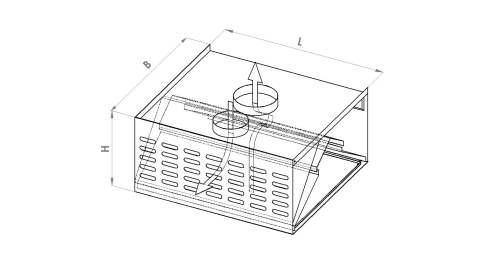 Okap przyścienny kondensacyjny E6060 nierdzewny nwiewno-wyciągowy EGAZ  