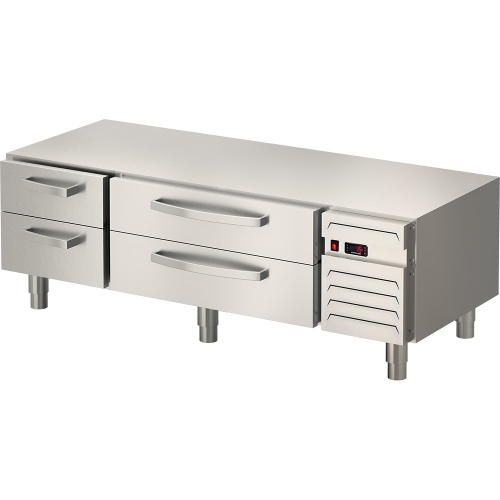 Podstawa chłodnicza, linia "700",  1600x650x600 mm, 2 szuflady GN 1/1, 2 szuflady GN 2/1