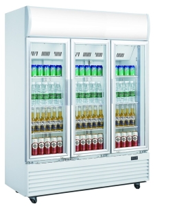 Witryna chłodnicza przeszklona 1300L Szron LG 1300F SILVER