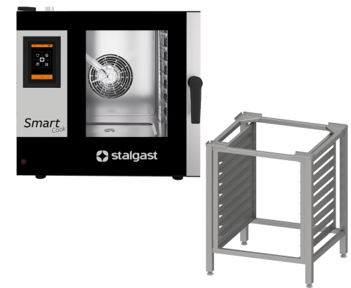 Zestaw Piec konwekcyjno-parowy 7xGN1/1 dotykowy SmartCook 10,2 kW/400V + podstawa