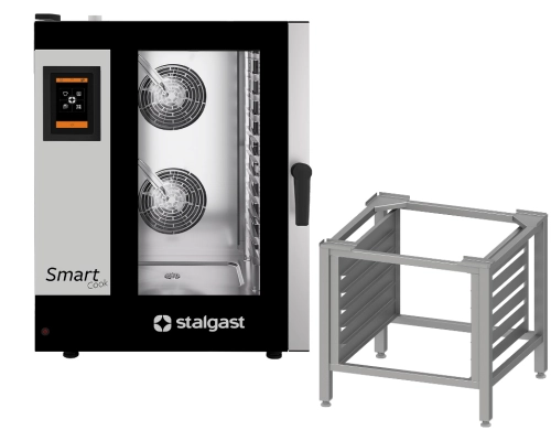 Zestaw Piec konwekcyjno-parowy 11xGN 2/1 dotykowy SmartCook 28.5 kW/400V  + Podstawa