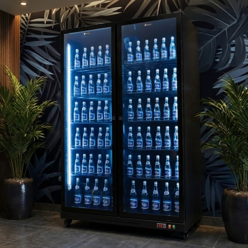  Szafa chłodnicza przeszklona 2-drzwiowa RQ1060FC | 1274x670x2035 mm | 1060 l