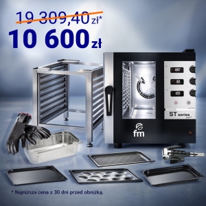 Piec konwekcyjno parowy compact 4/6/11xGN1/1 z wyposażeniem Stalgast 9107463P01