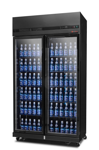   Szafa chłodnicza 2-drzwiowa przeszklona Resto Quality RQ770-BLACK | drzwi skrzydłowe