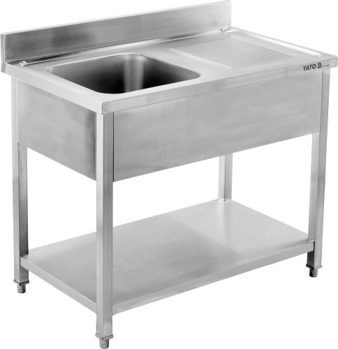 Stół nierdzewny ze zlewem jednokomorowy 1400x700x950mm YG-30905