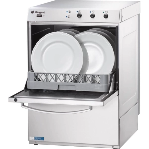 Zmywarka uniwersalna (zmywarko-wyparzarka) z pompą zrzutową, 2 dozowniki, kosz 500 zasilana 230 lub 400V Stalgast 801507