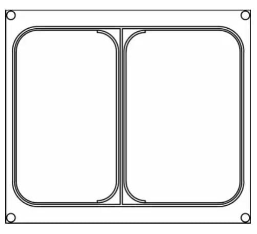 Matryca dwukomorowa do zgrzewarek EKO i HD  BOKAMA 