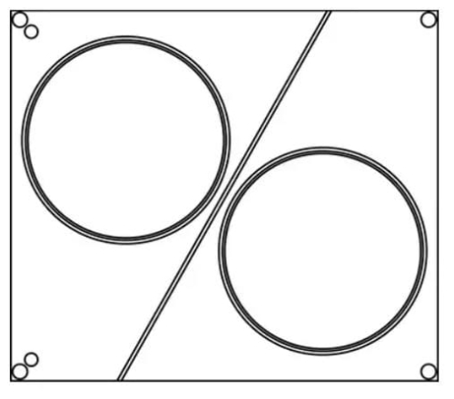 Matryca na 2 okrągłe pojemnik do zgrzewarek EKO i HD  BOKAMA 