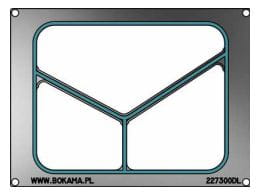 Matryca 3-komorowa do zgrzewarki DUAL  BOKAMA   