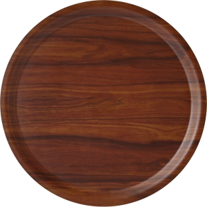taca laminowana, mahoniowa, matowa, antypoślizgowa Ø 330 mm