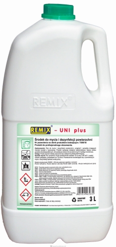 Koncentrat do mycia i dezynfekcji bakterio- i wirusobójczy UNI-PLUS 3 L Remix  