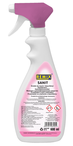 Płyn do mycia i dezynfekcji sanitarnej, kwaśny SANIT 0,6 L Remix