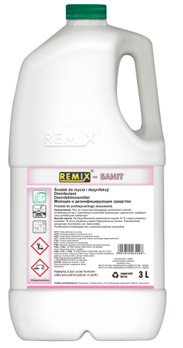 Koncentrat do mycia i dezynfekcji sanitarnej, kwaśny SANIT 3 L Remix