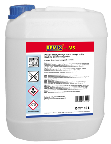 Płyn  do mycia  w zmywarkach (myjący)  10L Remix MS 