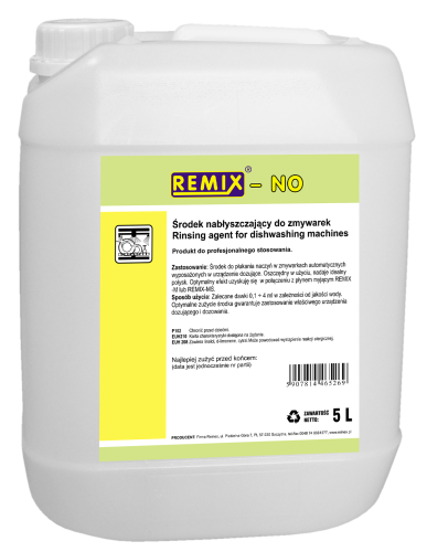 Płyn nabłyszczający do zmywarek (nabłyszczacz)  5L Remix  NO