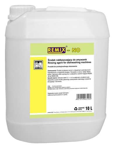 Płyn nabłyszczający do zmywarek (nabłyszczacz)10L Remix  NO 