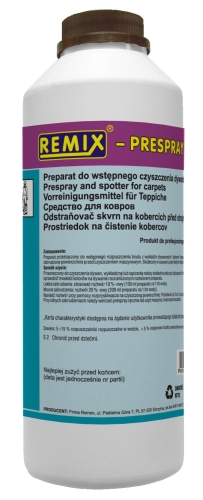 Koncentrat do wstępnego czyszczenia dywanów PRESPRAY 1L Remix