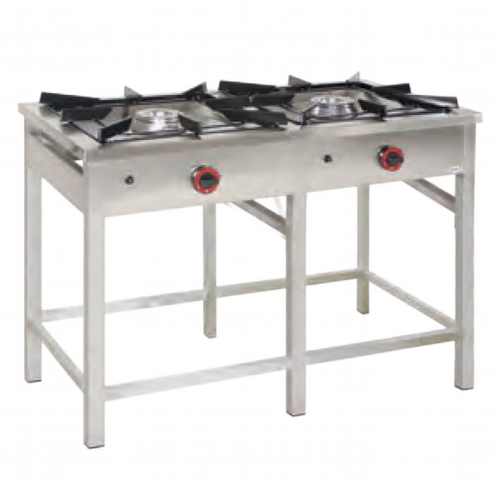 Taboret (trzon) gazowy 2-palnikowy 14,0kW z palnikiem zapalającym TGP 214.II firmy EGAZ 1150x600x850mm