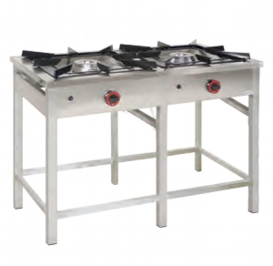 Taboret (trzon) gazowy 2-palnikowy 12,0kW z palnikiem zapalającym TGP 212.II firmy EGAZ 1150x600x850mm