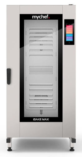 Piec konwekcyjno-parowy gazowy | z wózkiem | piekarniczo-cukierniczy | automatyczny system myjący | 16x600x400 |  40 kW | 230 V | Mychef iBake MAX 16G