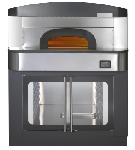 Piec do pizzy neapolitańskiej | elektryczny | komora rozrostu | okap | 9x30 cm | 515 °C | 550 9C