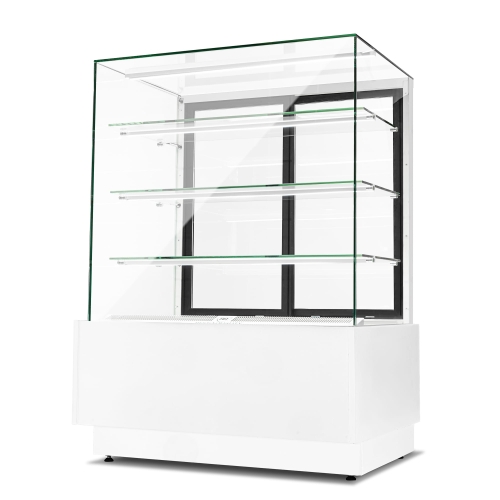 Witryna cukiernicza chłodnicza Dolce Visione Basic 900 BIANCO | 900x670x1300 mm | białe wnętrze