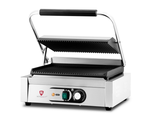 Kontakt grill pojedynczy | ryflowany | Resto Quality | 2,2 kW | RQK812A