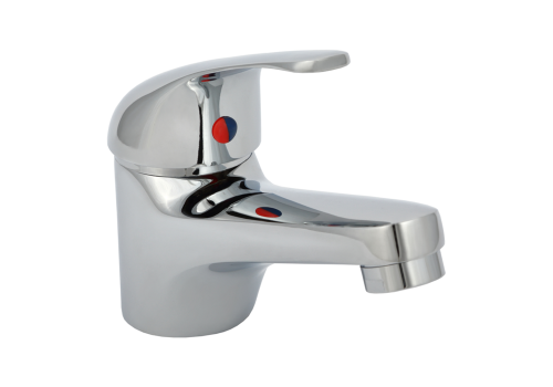 Bateria umywalkowa stojąca jednouchwytowa, chromowana z mieszaczem ceramicznym Ø40 mm. M-101