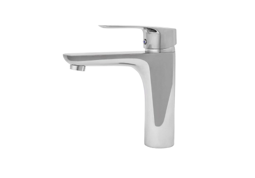 Bateria umywalkowa stojąca jednouchwytowa, chromowana z mieszaczem ceramicznym Ø 40 mm. M-114/C