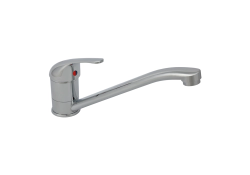 Bateria zlewozmywakowa stojąca jednouchwytowa chromowana z mieszaczem ceramicznym Ø40 mm. M 104