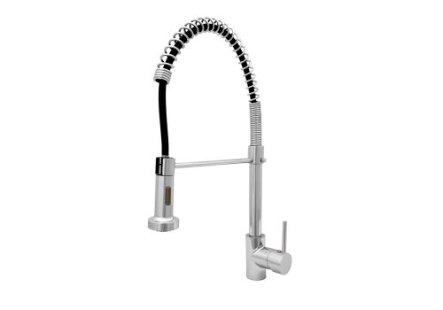 Bateria zlewozmywakowa stojąca, jednootworowa, jednouchwytowa z obrotową dwustrumieniową wylewką, M-088