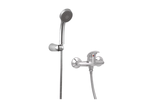 Bateria natryskowa, ścienna, jednouchwytowa, chromowana, z mieszaczem ceramicznym Ø40 mm. M-109