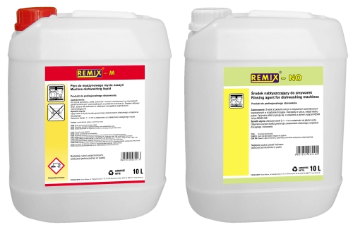 Zestaw 10+10 Remix (M 10L myjący na bazie chloru i NO 10L nabłyszczacz) 