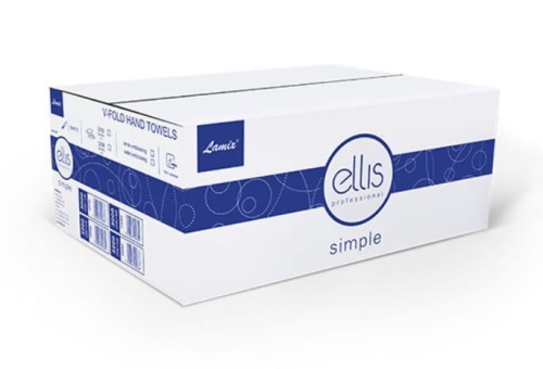 Ręczniki papierowe ZZ Ellis Simple 3000szt/20x150szt 2-warstwowe białe 100% celuloza