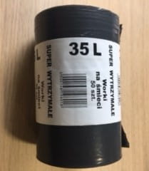  Worki na śmieci 35L czarne 50 sztuk