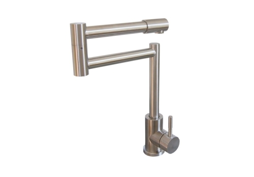 Bateria zlewozmywakowa ze stali nierdzewnej, stojąca, jednootworowa, jednouchwytowa. BY 304