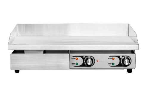 Płyta grillowa elektryczna | gładka | nastawna | 2,2 + 2,2 kW | 730x440x250 mm | RQEG820