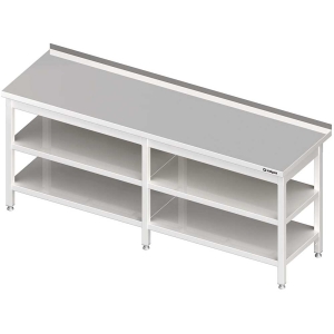 Stół przyścienny z 2-ma półkami 2100x700x850 mm spawany Stalgast 980077210
