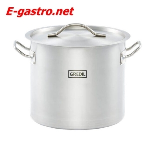 garnek wysoki z pokrywką, stalowy, Ø 240 mm, V 9 l Stalgast 011245