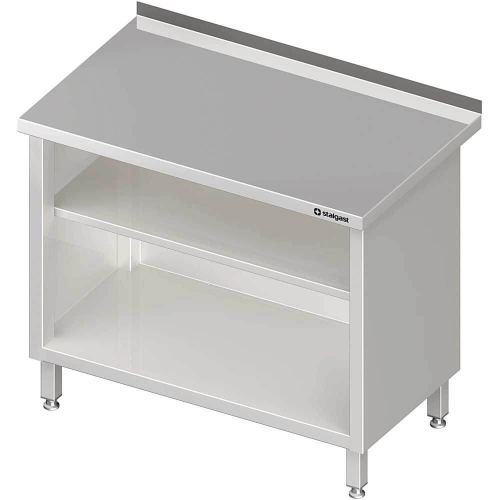  stół przyścienny, zabudowany z 2-ma półkami 600x700x850 mm Stalgast  980137060