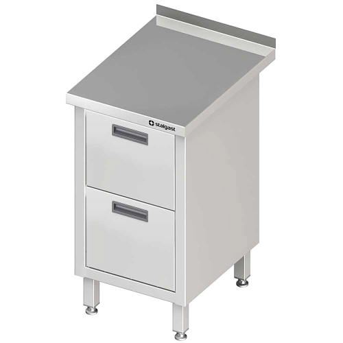 stół przyścienny z blokiem dwóch szuflad 450x700x850 mm Stalgast 980207455
