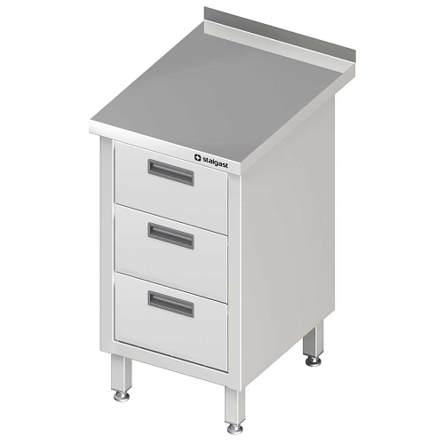 stół przyścienny z blokiem trzech szuflad 450x600x850 mm Stalgast 980216455