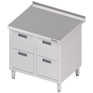stół przyścienny z blokiem czterech szuflad 840x600x850 mm Stalgast 980226840