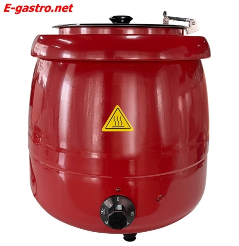 Kociołek elektryczny do zup, czerwony, poj. 8,5L Stalgast 432105