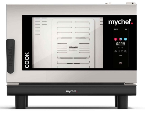 Piec konwekcyjno-parowy elektryczny | automatyczny system myjący | 4xGN1/1 | 6,3 kW | 400 V | Mychef COOK PRO 041E Lewe Drzwi