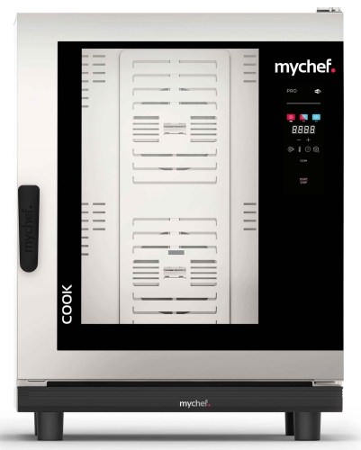 Piec konwekcyjno-parowy elektryczny | automatyczny system myjący | 10xGN1/1 | 18,6 kW | 400 V | Mychef COOK PRO 101E  Lewe Drzwi