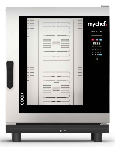 Piec konwekcyjno-parowy elektryczny | automatyczny system myjący | 10xGN1/1 | 18,6 kW | 400 V | Mychef COOK MASTER 101E Lewe Drzwi